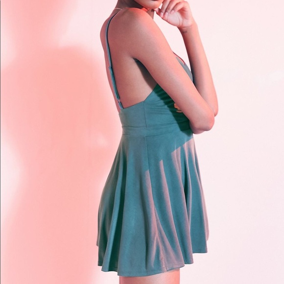 UO Kimchi Blue Veruca Skorted Wrap-Front Romper - Picture 4 of 6